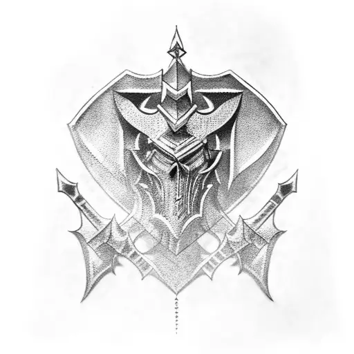 medieval armor  tattoo design idea