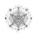 serotonin molecule make up tattoo design idea