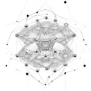 serotonin molecule make up tattoo design idea