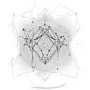 serotonin molecule make up tattoo design idea