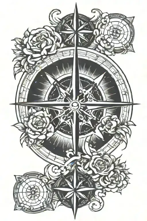 the obstacle is the way, ego is the enemy, four stoic virtues, compass rose tattoo design idea