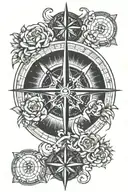 the obstacle is the way, ego is the enemy, four stoic virtues, compass rose tattoo design idea