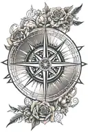 the obstacle is the way, ego is the enemy, four stoic virtues, compass rose tattoo design idea