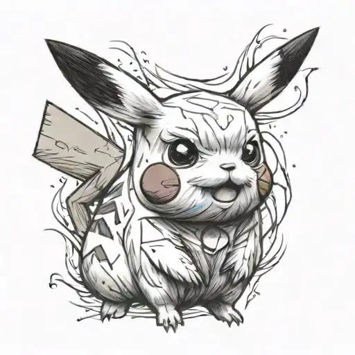 pikachu tattoo design idea