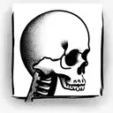 Skeleton pulling the trigger of a gun towards his own head and flowers coming out the other side of the skull tattoo design idea