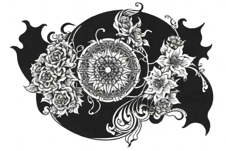 stoic virtues tattoo design idea