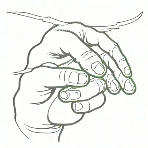 goose fist bumping a dog tattoo design idea