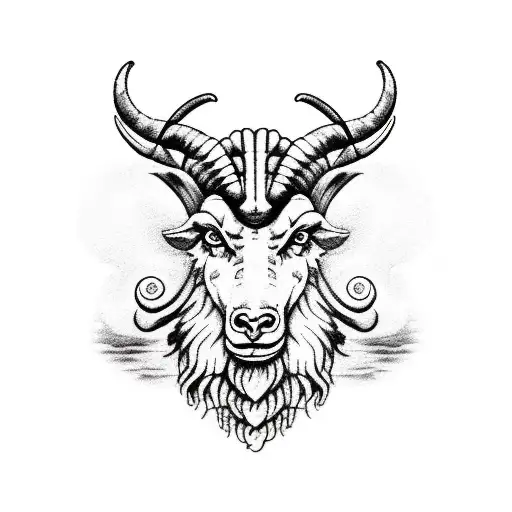 aries capricorn animals  tattoo design idea