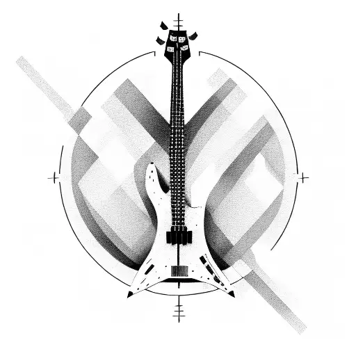 bass guitar tattoo design idea