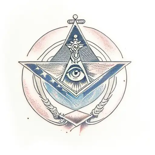 masonic All Seeing Eye  tattoo design idea