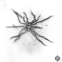 Cobweb spider leg tattoo tattoo design idea