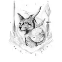 artemis and apollo tattoo design idea