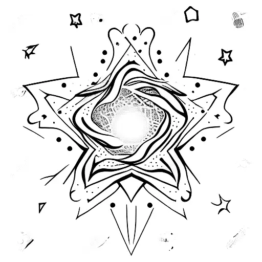 fallen star from the sky tattoo design idea