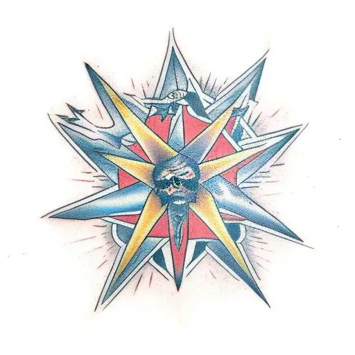 fallen star from the sky tattoo design idea