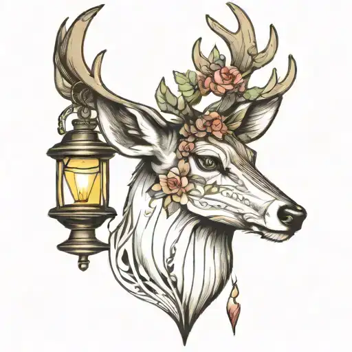 "shes the headlights im the deer" tattoo design idea