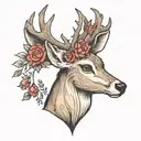 "shes the headlights im the deer" tattoo design idea