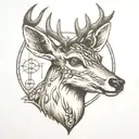 "shes the headlights im the deer" tattoo design idea