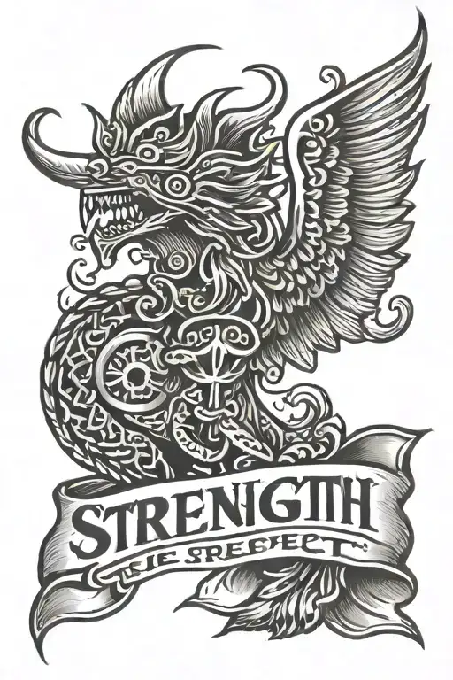 Strength, Loyalty, Respect tattoo design idea