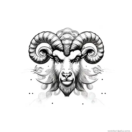 aries zodiac simple  tattoo design idea