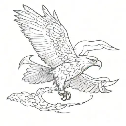 eagle snakes plane tattoo design idea