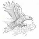 eagle snakes plane tattoo design idea