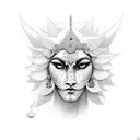 durga tattoo design idea