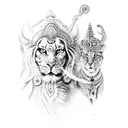durga tattoo design idea