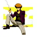 Spike Spiegel smoking tattoo design idea