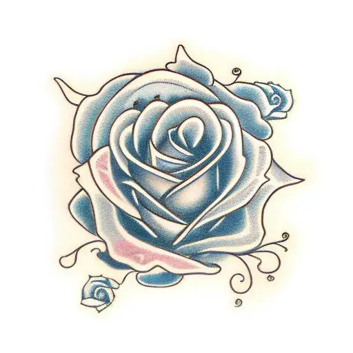 labyrinth surrounded by roses tattoo design idea