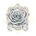 labyrinth and roses tattoo design idea