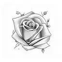 labyrinth and roses tattoo design idea