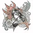 Anime tattoo design idea