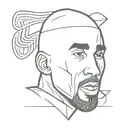 kobe bryant logo surrounded tattoo design idea