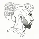 kobe bryant logo surrounded tattoo design idea