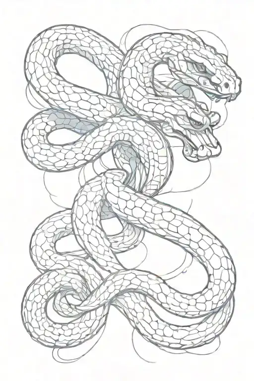 cybernetic snake tattoo design idea