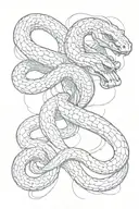 cybernetic snake tattoo design idea