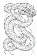 cybernetic snake tattoo design idea