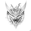 A mythical creature representing the intersection of fantasy and psychology tattoo design idea
