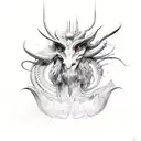 A mythical creature representing the intersection of fantasy and psychology tattoo design idea
