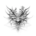 A mythical creature representing the intersection of fantasy and psychology tattoo design idea