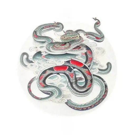 Serpent tattoo design idea