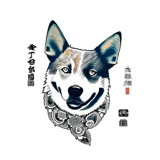 australian cattle dog tattoo design idea
