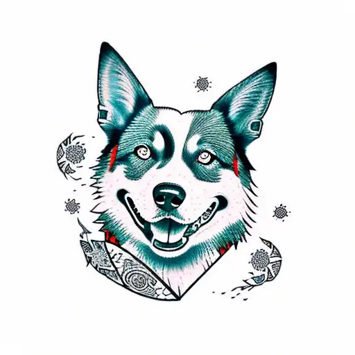 australian cattle dog tattoo design idea