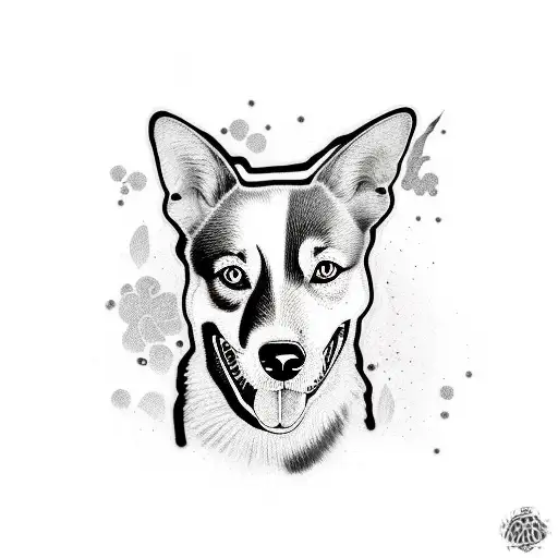 australian cattle dog tattoo design idea