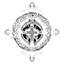 small cross with words Jeremiah 29:11  tattoo design idea