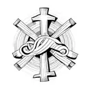 small cross with words Jeremiah 29:11  tattoo design idea