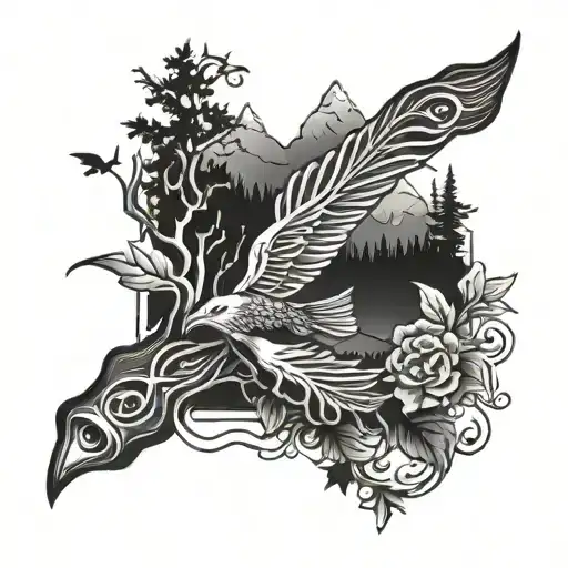 canada outdoors arm sleeve tattoo design idea
