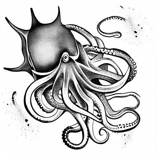 octopus with ukulele tattoo design idea