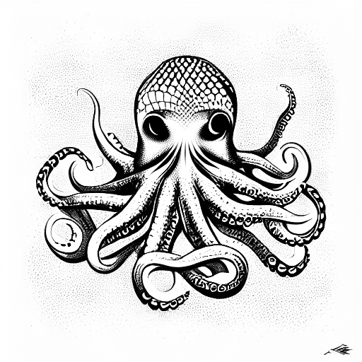 octopus Hawaiian tribal tattoo design idea