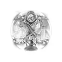 Libra scale weighing sins and forgiveness  tattoo design idea
